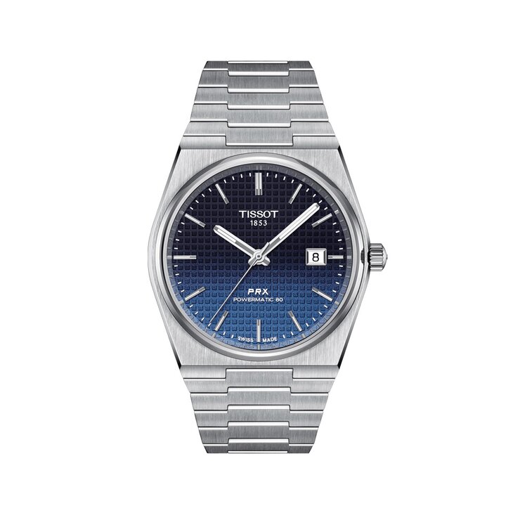 montre Tissot avec un boîtier en acier