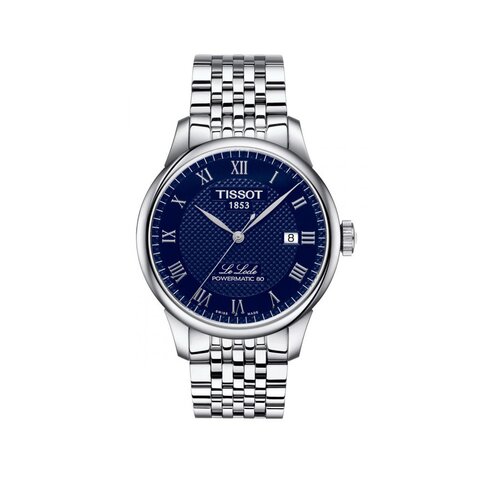 Tissot horloge met een kast in staal, met een wijzerplaat in het blauw en een diameter van 39 mm