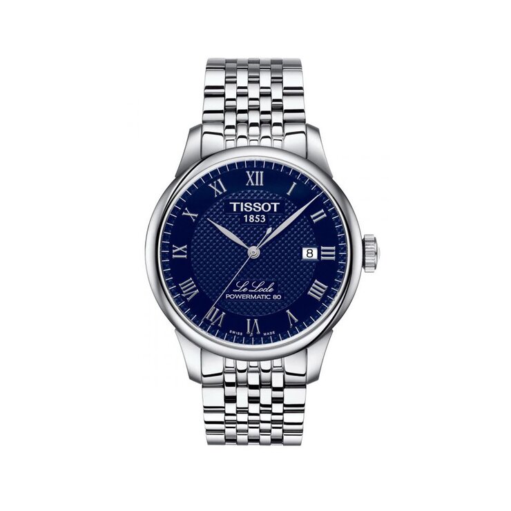 Tissot horloge met een kast in staal, met een wijzerplaat in het blauw en een diameter van 39