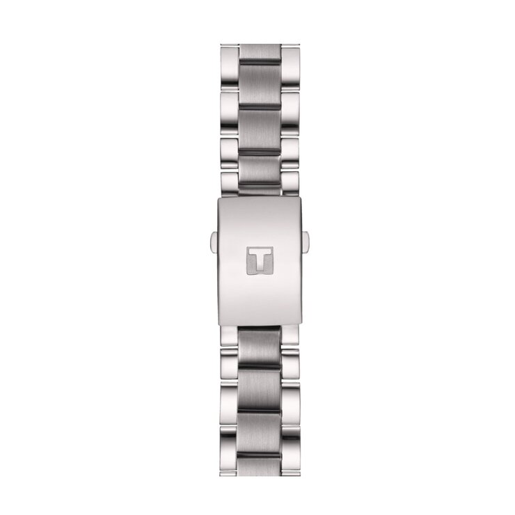 Tissot horloge met een kast in staal, met een wijzerplaat in het zwart en een diameter van 45