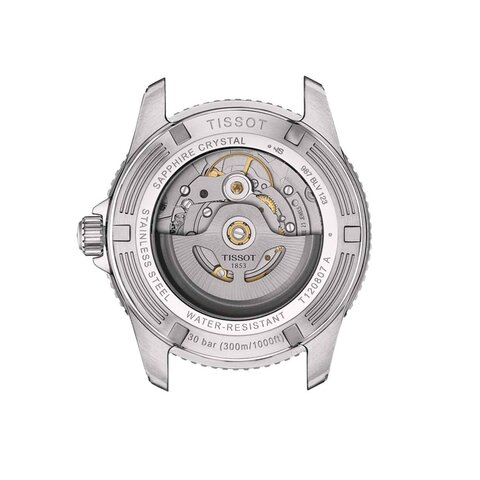 Tissot horloge met een kast in staal, met een wijzerplaat in het grijs en een diameter van 40 mm