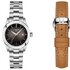 montre Tissot avec un boîtier en acier, un cadran noir et un diamètre de 29 mm - thumb