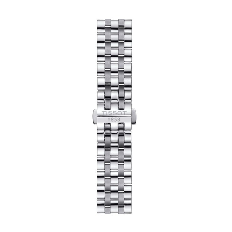 Tissot horloge met een kast in staal, met een wijzerplaat in het zilver en een diameter van 40 mm