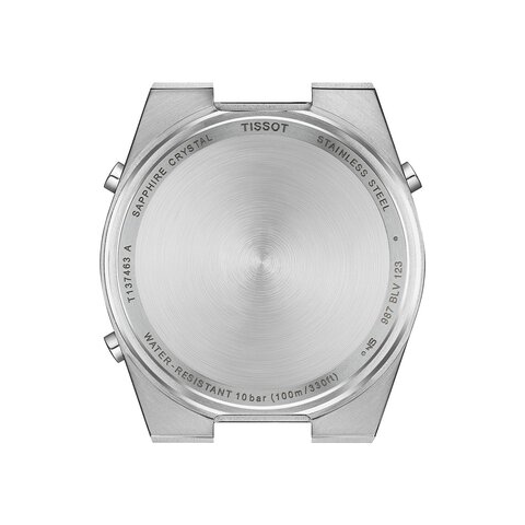 Tissot horloge met een kast in staal, met een wijzerplaat in het zwart en een diameter van 40 mm