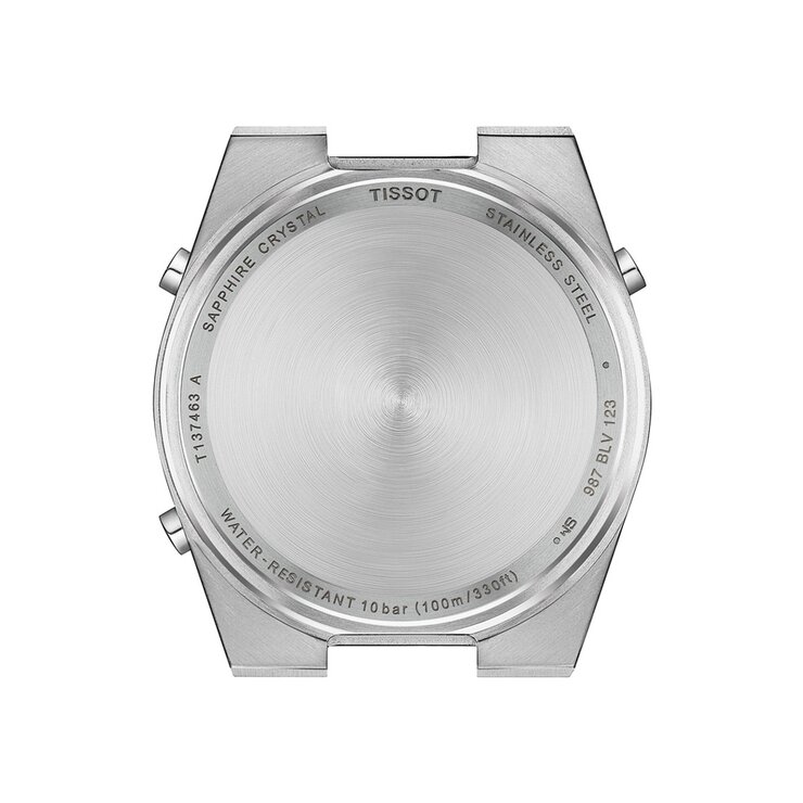 Tissot horloge met een kast in staal, met een wijzerplaat in het zwart en een diameter van 40 mm