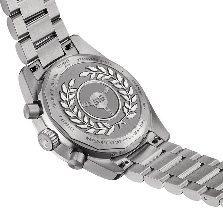 Tissot horloge met een kast in staal, met een wijzerplaat in het blauw en een diameter van 40 mm