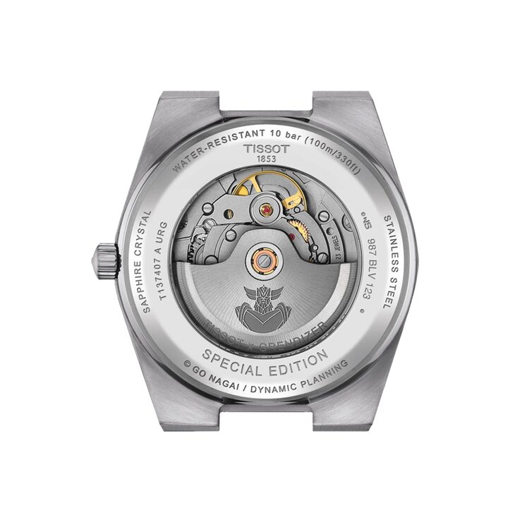 Tissot horloge met een kast in staal, met een wijzerplaat in het blauw en een diameter van 40