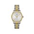 Tissot horloge met een kast in gele pvd-coating op staal, met een wijzerplaat in het zilver en een diameter van 34 mm - thumb