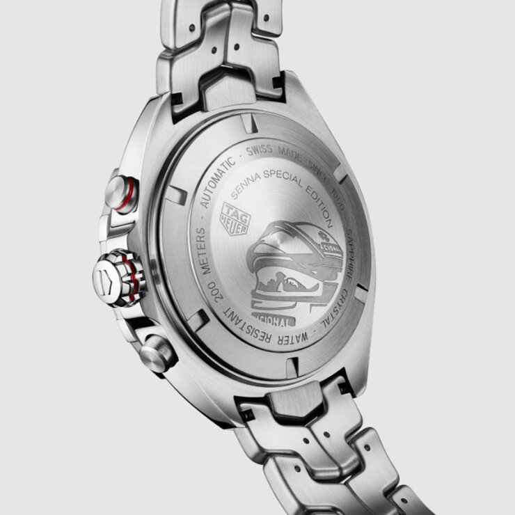 TAG Heuer horloge met een kast in staal, met een wijzerplaat in het grijs en een diameter van 44