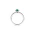 bague Casteur by Casteur en or blanc 18 ct avec émeraude ovale entouré de briljants de 0,21 karaat - thumb