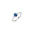 bague Casteur by Casteur en or blanc 18 ct avec saphir ovale comme pierre principale entouré de briljants de 0,10 karaat - thumb