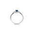 bague Casteur by Casteur en or blanc 18 ct avec saphir ovale comme pierre principale entouré de briljants de 0,10 karaat - thumb