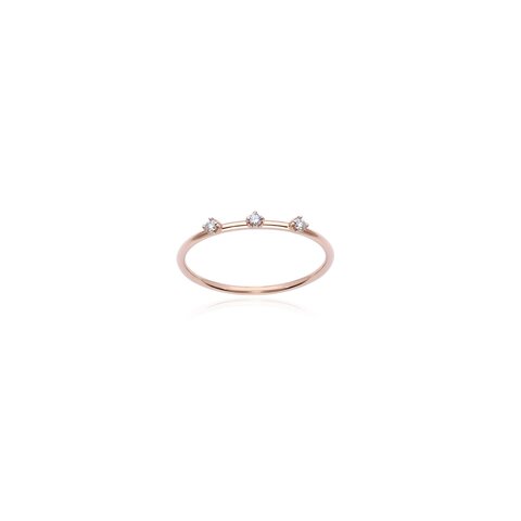 Burato Gioilelli ring in rosé goud 18kt met briljant van 0,06 karaat