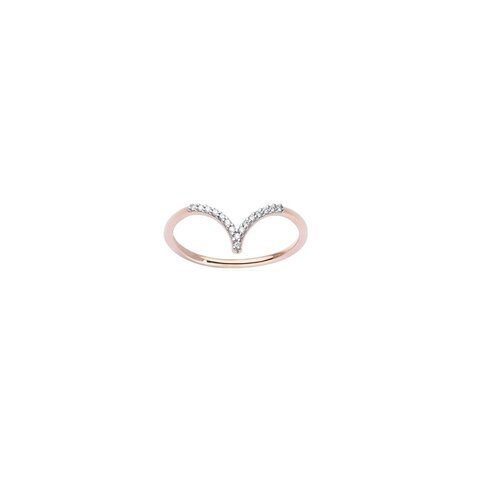 bague Burato Gioilelli en or rose 18 ct avec brillant de 0.07 carat