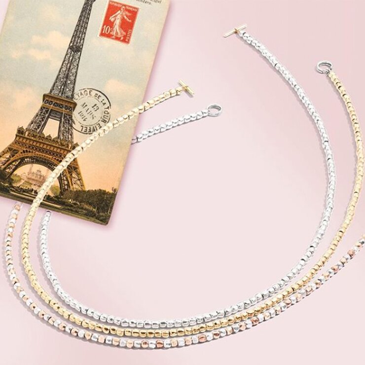 DoDo ketting in rosé goud 9kt en zilver