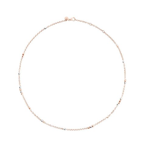 DoDo ketting in rosé goud 9kt en zilver