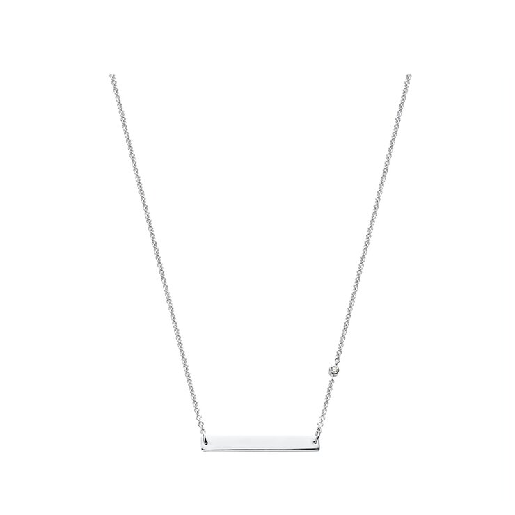 Casteur by Casteur ketting in wit goud 18kt met briljant van 0,02 karaat
