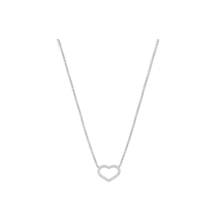 Casteur by Casteur ketting in wit goud 18kt met briljant van 0,13 karaat