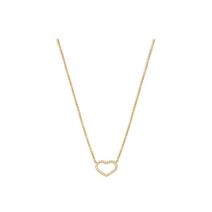 Casteur by Casteur ketting in geel goud 18kt met briljant van 0,13 karaat
