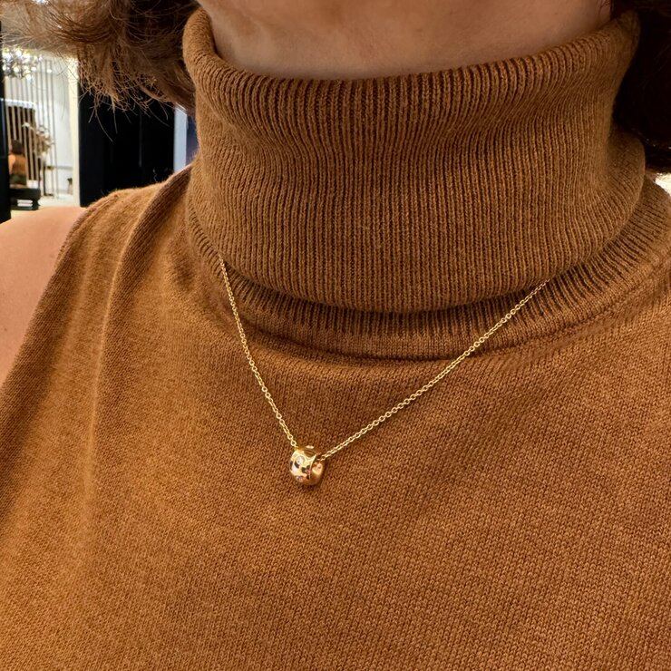 collier Casteur by Casteur en or rose 18 ct avec brillant de 0.18 carat