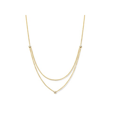 Casteur by Casteur ketting in geel goud 18kt met briljant van 0,15 karaat