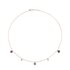 Burato Gioilelli ketting in rosé goud 18kt met witte & bruine & zwarte briljant van 0.33 karaat - thumb