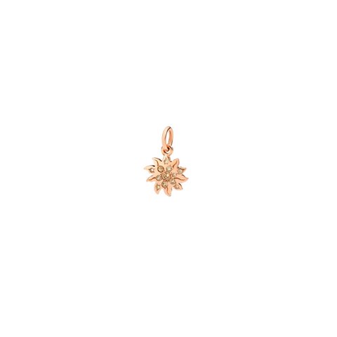 DoDo hanger in rosé goud 9kt met bruine briljant van 0,13 karaat