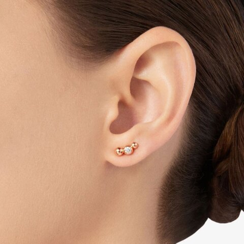 DoDo en or rose 9 ct avec brillant de 0.06 carat