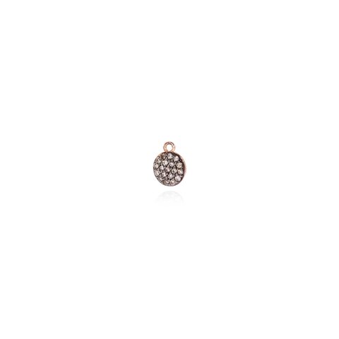 Burato Gioilelli en or rose 18 ct avec brillant brun de 0.10 carat