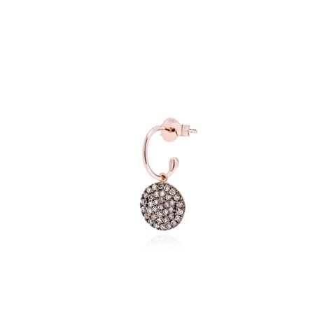 Burato Gioilelli en or rose 18 ct avec brillant brun de 0.19 carat