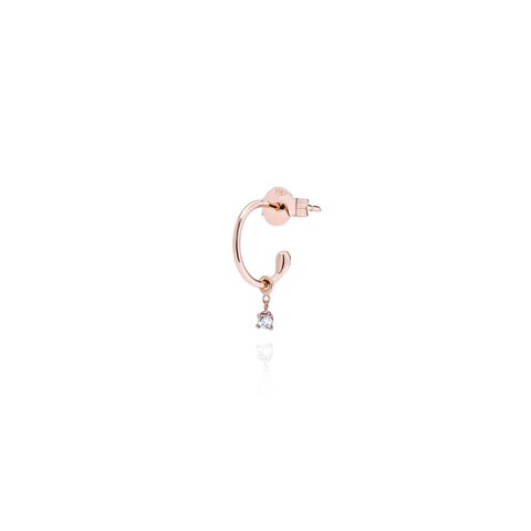 Burato Gioilelli en or rose 18 ct avec brillant de 0.03 carat