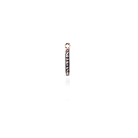 Burato Gioilelli en or rose 18 ct avec brillant brun de 0.05 carat
