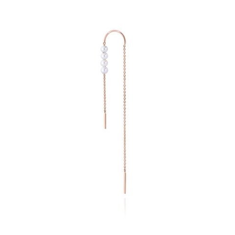Burato Gioilelli oorring in rosé goud 18kt met parels