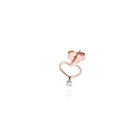 Burato Gioilelli en or rose 18 ct avec brillant de 0.02 carat