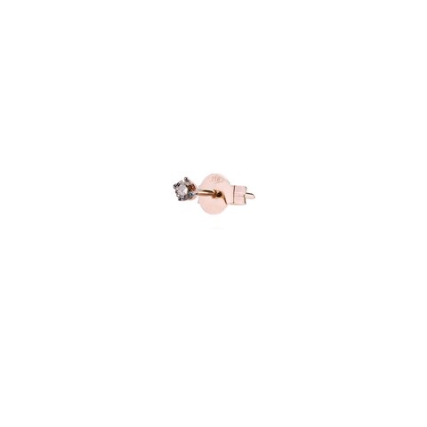 Burato Gioilelli en or rose 18 ct avec brillant brun de 0.05 carat