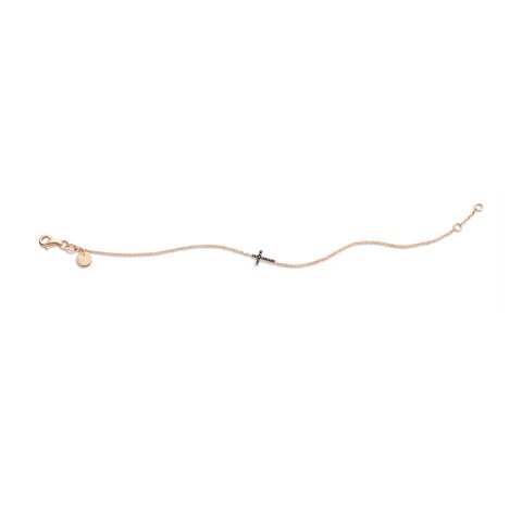 Casteur by Casteur armband in rosé goud 18kt met zwarte briljant van 0,07 karaat