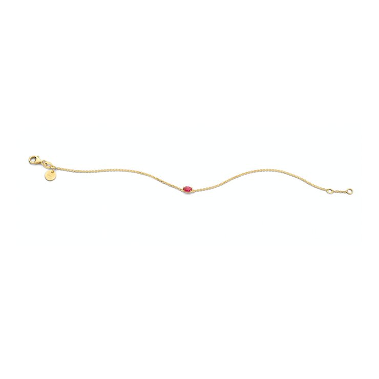 Casteur by Casteur armband in geel goud 18kt met robijn