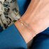 Casteur by Casteur armband in wit goud 18kt met topaas blauw omringd door briljanten van 0,04 karaat - thumb