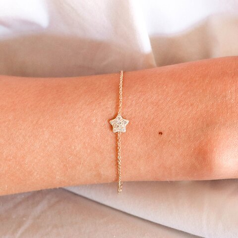 Casteur by Casteur armband in geel goud 18kt met briljant van 0,16 karaat