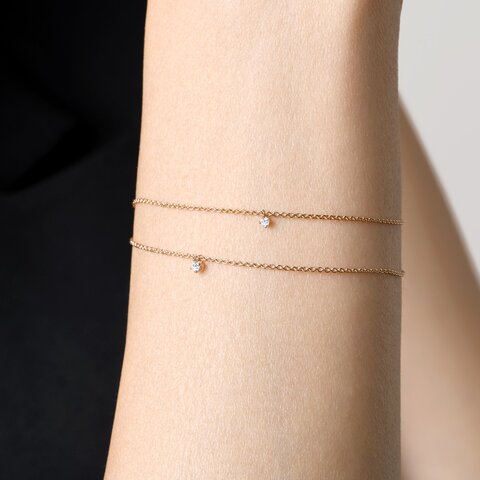 Burato Gioilelli armband in rosé goud 18kt met briljant van 0,05 karaat