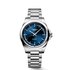 montre Longines avec un boîtier en acier, un cadran bleu et un diamètre de 38 - thumb