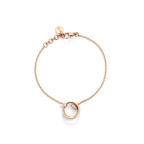 bracelet Pomellato en or rose 18 ct avec brillant de 0.23 carat