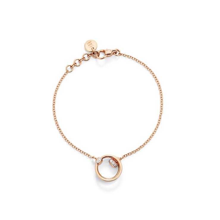 Pomellato armband in rosé goud 18kt met briljant van 0,23 karaat