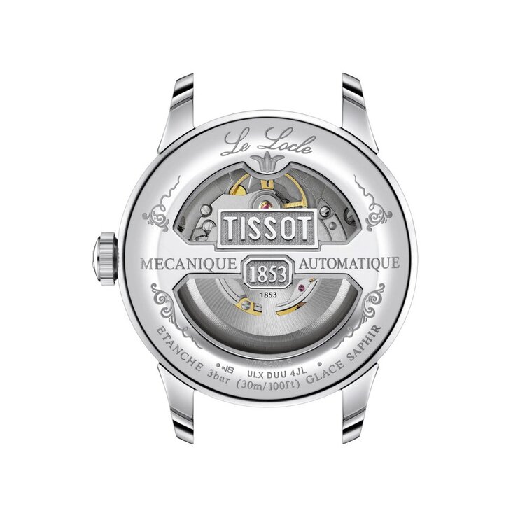 montre Tissot avec un boîtier en acier, un cadran vert et un diamètre de 39 mm