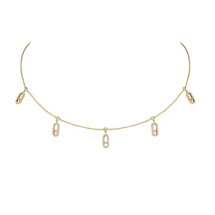 collier Messika en or jaune 18 ct avec brillant de 0.61 carat