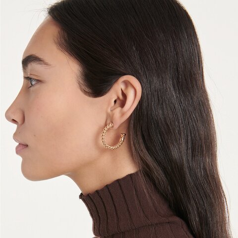 boucles d'oreilles Fope en or jaune 18 ct