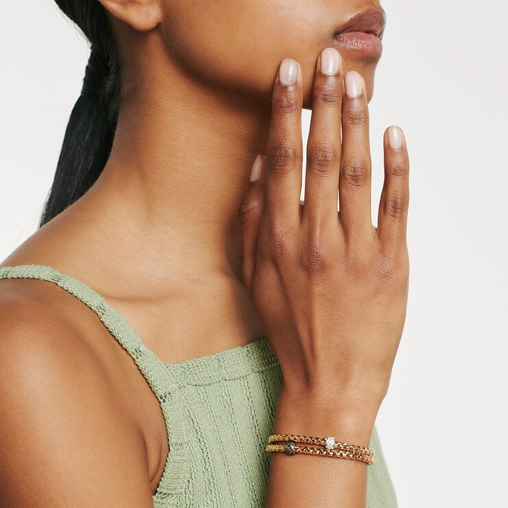 Fope armband in geel goud 18kt met briljant van 0,19 karaat