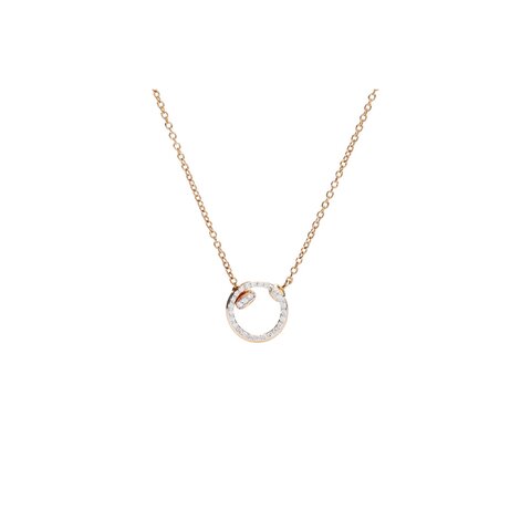 Pomellato ketting in rosé goud 18kt met briljant van 0,23 karaat