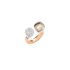 Pomellato ring in rosé goud 18kt met topaas incoloré omringd door briljanten van 0,80 karaat - thumb