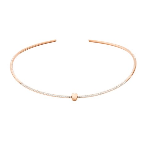 Pomellato ketting in rosé goud 18kt met briljant van 0,80 karaat